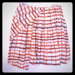 Anthropologie Maeve Asymmetrical Pleated Skirt